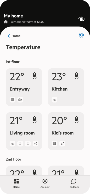 Check temperatures on your App Sector Alarm