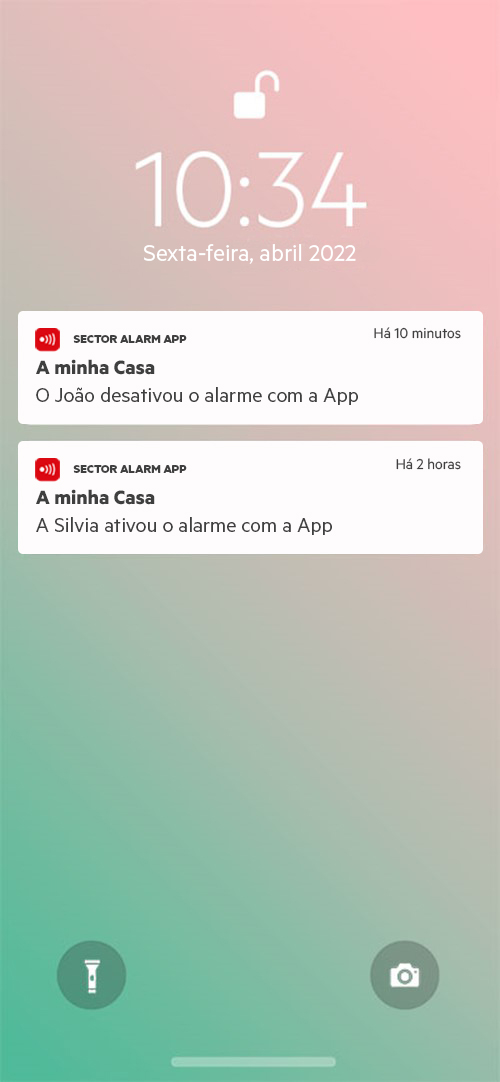 Receba notificações de segurança, incluindo quando as suas crianças chegam a casa.